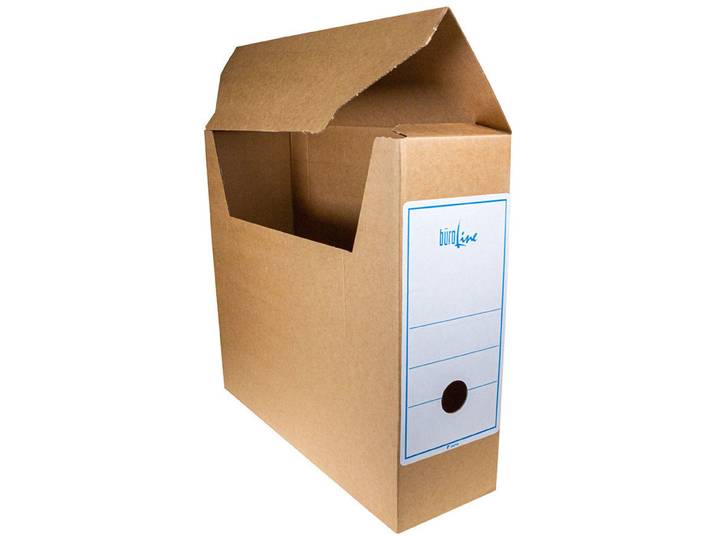 Büro Line Büroline 660745 Ablegeschachtel Snap A4 braun, mit Etiketten 5 Stk