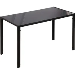 ESSTISCH Küchentisch für 4 Personen, Esszimmertisch für Küche Metall, Schwarz
