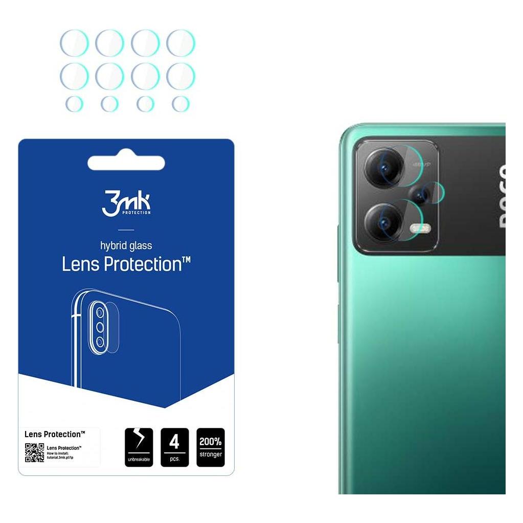 3MK Lens Protect Poco X5 5G Ochrona na obiektyw aparatu 4szt (4 Stk., Xiaomi Poco X5) (3mk Lens Protection(928)-0)