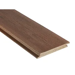 18x152 mm NATURinFORM WPC Fassadenprofil, "Die Gestaltende XXL", mit Holzmaserung, leicht gebürstet, Kastanienbraun, Deckmaß: 148mm