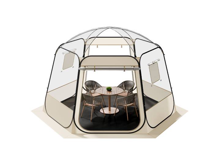 SucceBuy Tente bulle pop-up imperméable et résistante aux UV, abri de camping transparent, dôme de jardin extérieur, tentes igloo avec fenêtres
