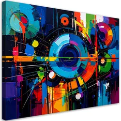 LEINWANDBILD Bunte Abstrakt Aquarell 120x80cm