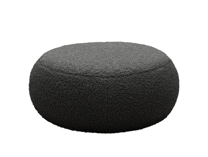 Polsterhocker STOOLA 85cm Grau Teddystoff Rola: Dunkelgrau