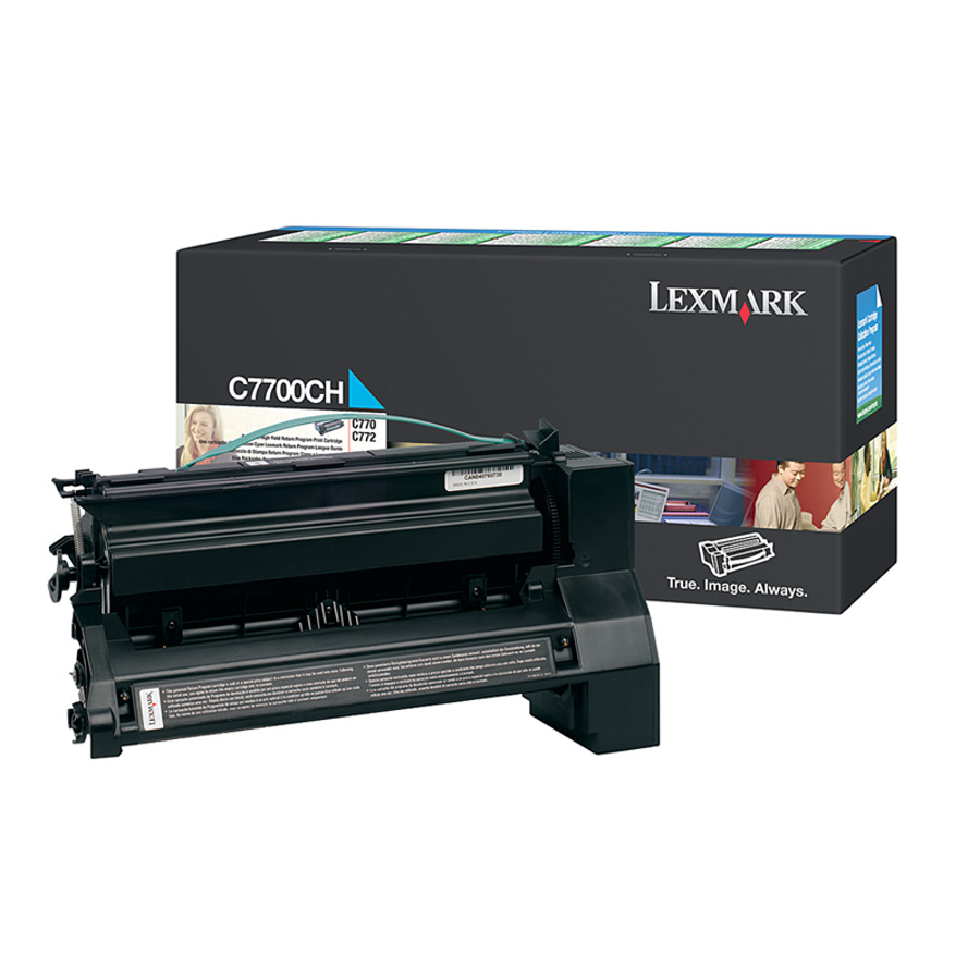 Lexmark Cyan High Yield Return Program Print Cartridge for C770/772, 10000 Seiten, Cyan
