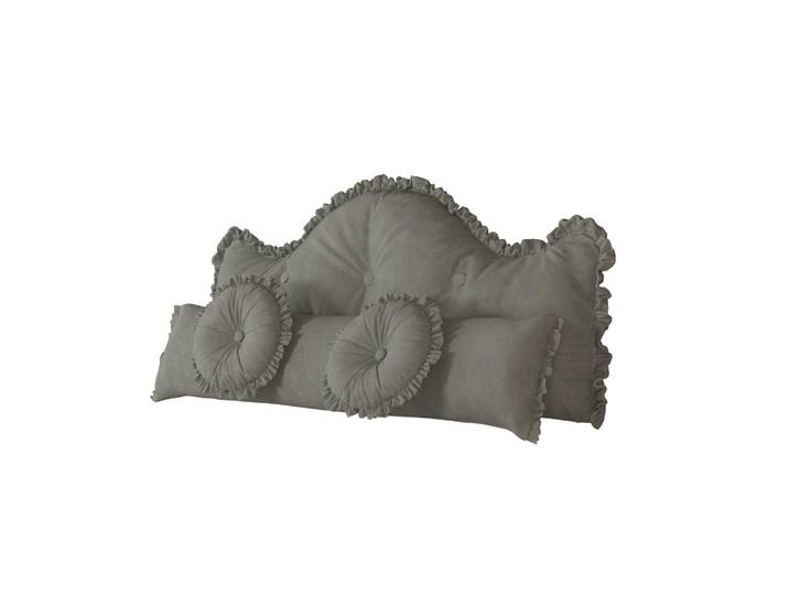 Vercart Rückenkissen Dekokissen 4er-Set 140cm, Grau, 60x140 cm, Heimtextilien, Wohntextilien, Kissen, Zierkissen