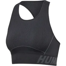 hummel hmlTE CHRISTEL Seamless Sport-Top Damen black/asphalt melange XS
