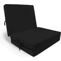 Herlag, Matratze, Klappmatratze Senior (Farbe schwarz, Masse 195x85x10 cm, Gästebett, Faltmatratze, Bezug waschb (85 x 195 cm)