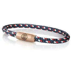 SEEMANNSGARN - HIDDENSEE - navy blau rot weiß - 4MM