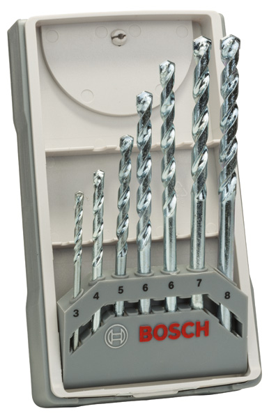 Bosch 7-tlg. CYL-1 Mauerwerkbohrer-Set, 3/4/5/6/6/7/8 mm 2607017079