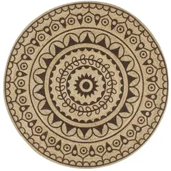 vidaXL, Teppich, Larryfurt (Braun Blumenmuster) (90 cm)