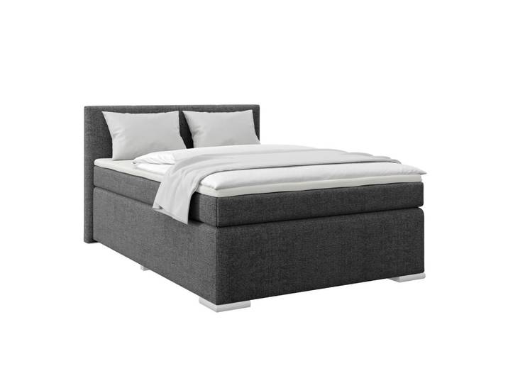 Boxspringbett Mira Webstoff graphit, LF:120x200cm
