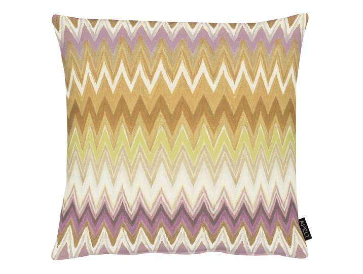 Coussin décoratif Zigzag Jaune/Jaune 48 x 48cm Coton