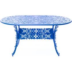 Industry Gartentisch oval blau
