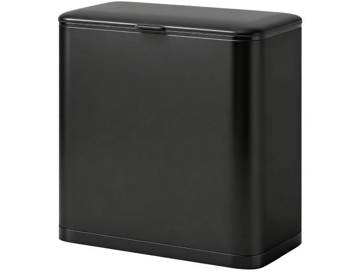 ComfortXL Mülleimer De-08918 8 L, freistehend oder hängend, mit Deckel Schwarz, Metall, 17.4x30x29.7 cm, Haushalt & Reinigung, Reinigung, Mülleimer & Abfallsammler