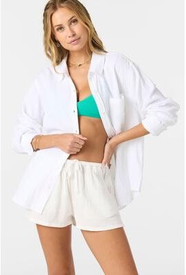 O'Neill s Leni Relaxed Long Sleeve Top in White, Size Medium