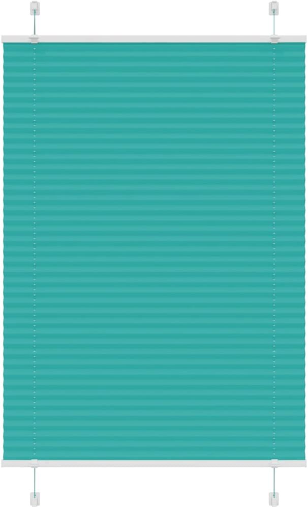 vidaXL Store plissé vert pétrole 100x100 cm largeur du tissu 99,4cm