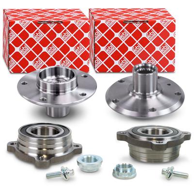 Bestprice 2x Radlager + 2x FEBI Radnabe hinten [Hersteller-Nr. 40675137] für BMW