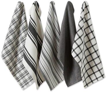DII Assorted Woven Dishtowels (Set of 5)