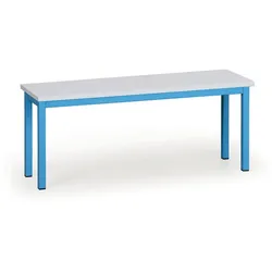 Umkleidebank, Sitz aus laminierte Spanplatte, Länge 1000 mm, blau