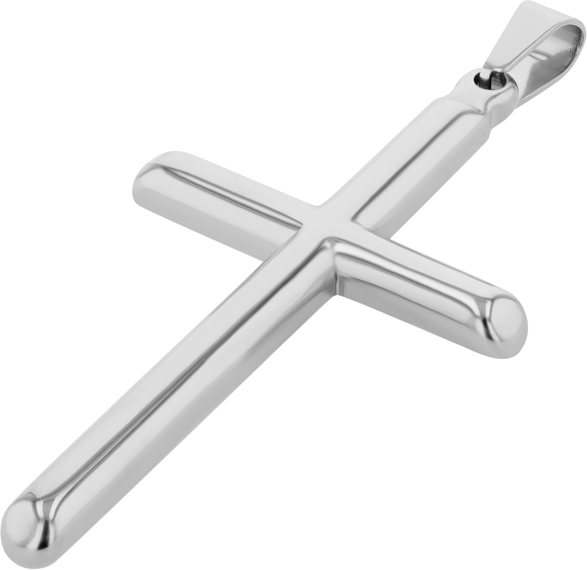 Kreuzanhänger AKZENT "Lazarus, langlebig", silber (silberfarbig), Schmuckanhänger, Herren, Edelstahl