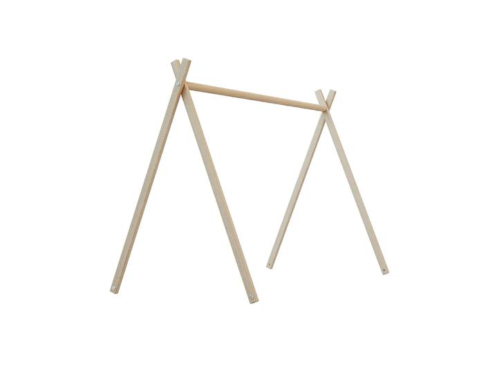 WEBABY - Tipi pour lit bébé en bois 60 x 120 cm Hêtre Brut