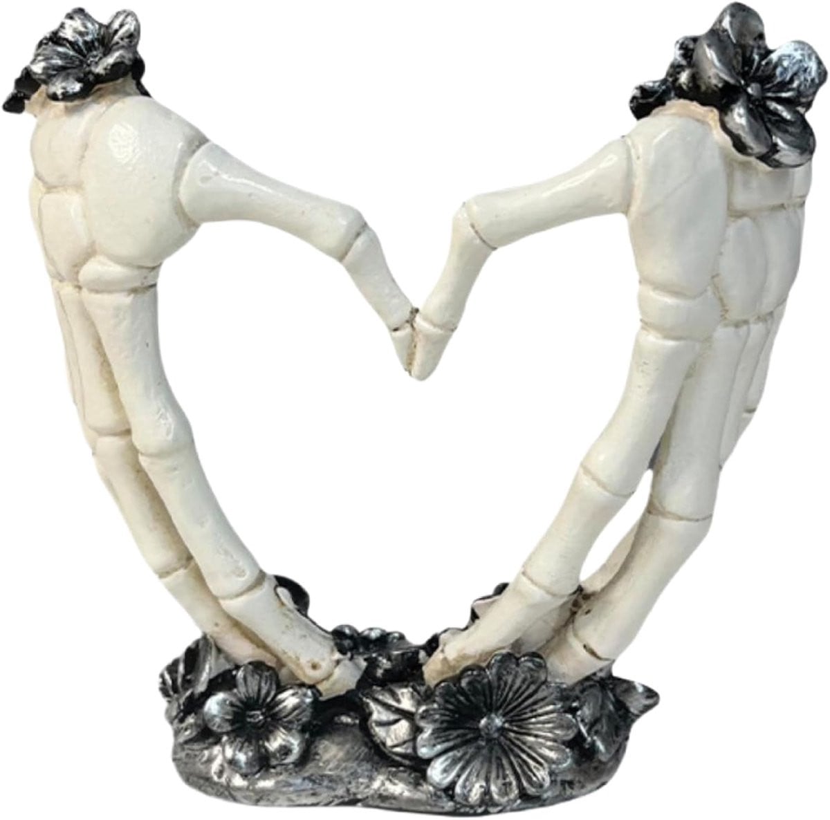 Hart Handen Sculptuur Skelet Vinger Gebaar Halloween Decoratie Zwart 15 x 14,5 cm