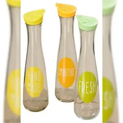 Kaemingk Karaffe Fresh grün orange gelb H.26cm 900ml Glas Stückpreis