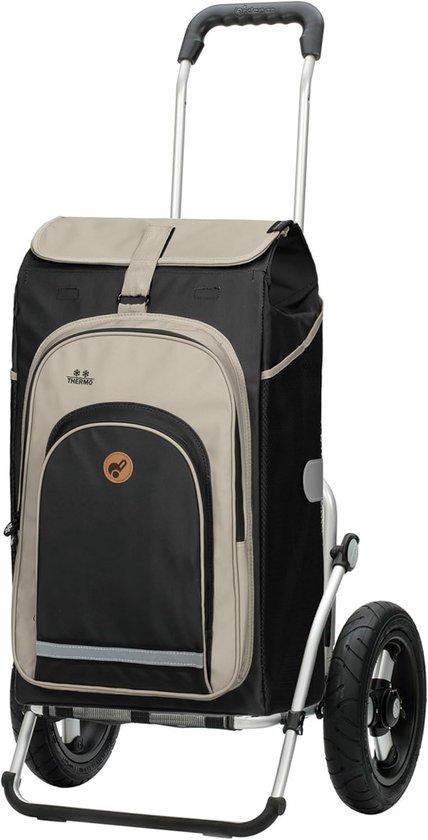 Famanu Einkaufstrolley Hydro 2.1 - Zusammenklappbarer Rucksack mit Thermo und Aluminium, Schwarz, 62 Liter