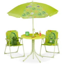 Relaxdays Camping Kindersitzgruppe mit Schirm Grün