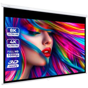 ESMART Beamer-Leinwand Professional MIROLO, 110 Zoll, 237 x 148 cm, Format 16:10, Rolloleinwand