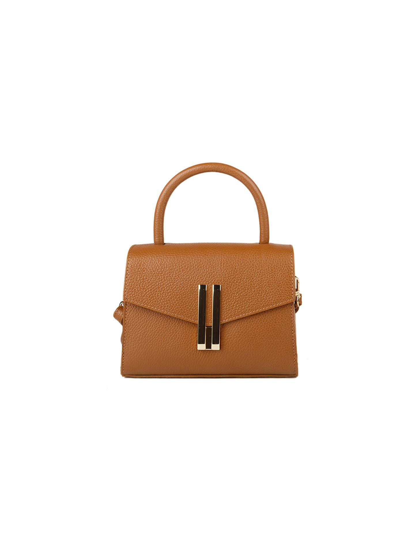 Giulia Monti Schultertasche Goldbraun