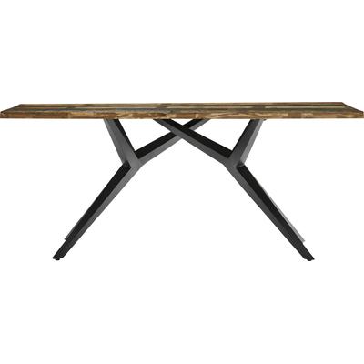 Esstisch SIT "New York aus Altholz mit 40-mm-Platte & Metallgestell", bunt (bunt, antikschwarz, antikschwarz, bunt), B:160cm H:73cm T:85cm, Platte Altholz lackiert, Gestell Metall, Tische, Esstisch, Bunt lackiertes Altholz – jedes Stück ein...