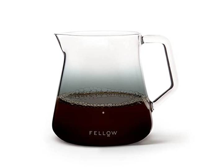 Fellow Mighty Petite carafe de service en verre pour café et thé\, gris fumé 5 mm\, capacité 500 ml\, bec anti-goutte\, poignée robuste