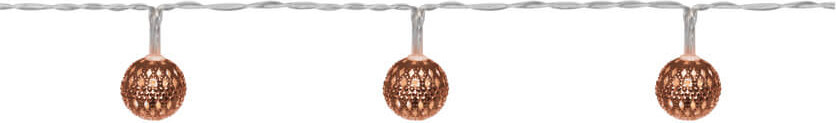 Decoratieve LED-lichtslingers in koperkleur