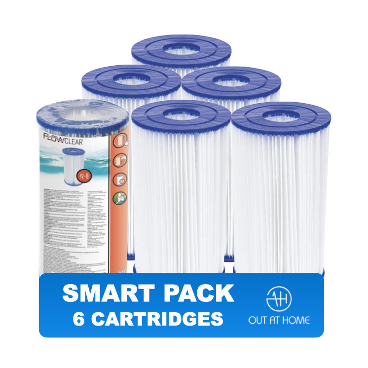 Bestway Flowclear SMART PACK 6 stuks Filtercartridge Type IV