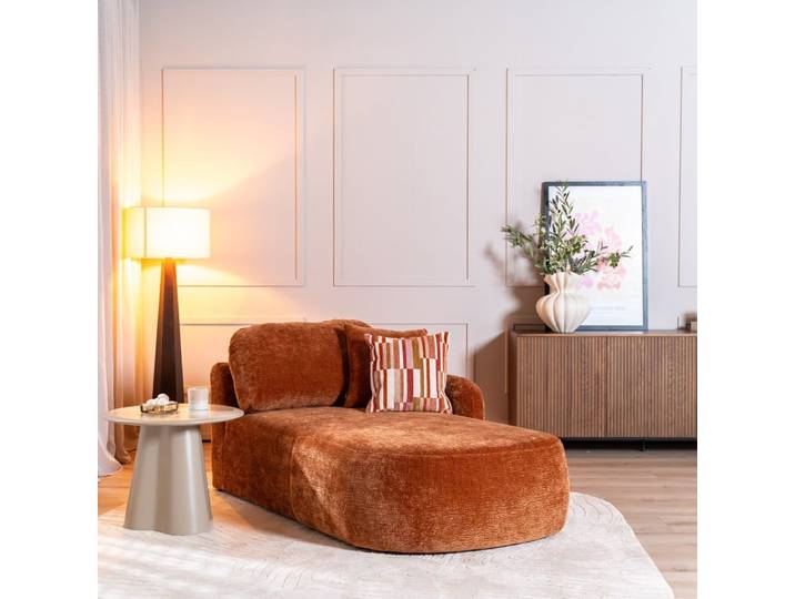 Bronx71 Chaiselongue Vienna Chenille terrakotta rechts