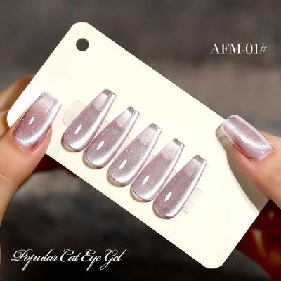 Inspired Living Cherry Ruby Magnetic Cat Eye Gel Nail Polish 15ml Chameleon Red UV LED Manicure Gel afm1