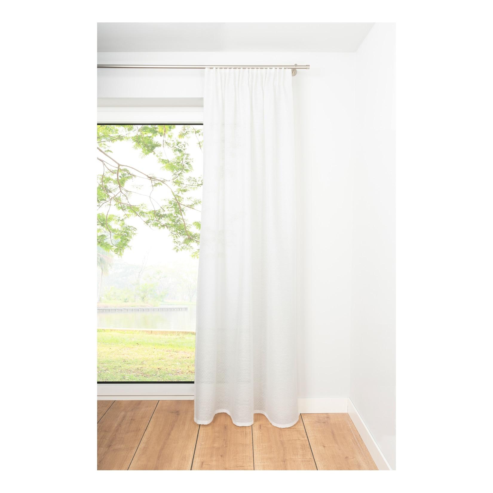 Ondeco Schlaufenschal Dot Gardinen Blickdicht Vorhang Schlafzimmer 1er Set Farbe: Weiß, Größe: 135x245 cm