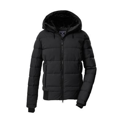 Steppjacke KILLTEC "KOW 12 WMN QLTD JCKT", Damen, Gr. 36, schwarz, Obermaterial: 100% Polyester.Futter: 100% Polyester.Füllung: 100% Polyester, Jacken Steppjacke, Wasser- und windabweisende Damen Steppjacke mit Kapuze