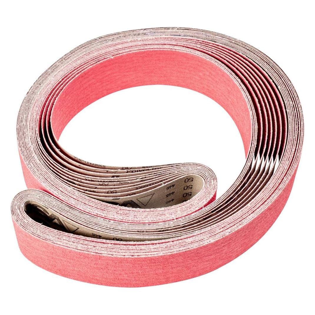 Pferd Keramikkorn Schleifband BA 75x2500mm CO-COOL50 für Edelstahl-Schliff mit Bandschleifer (50) (BA 75/2500 X CO-COOL 50)