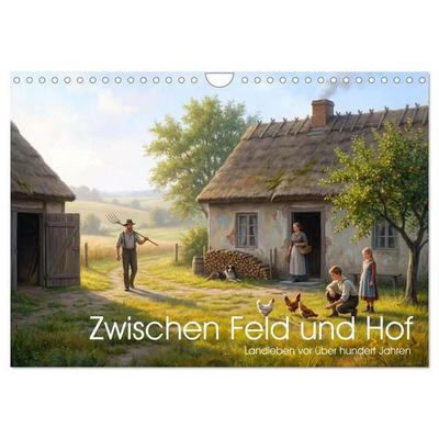Zwischen Feld und Hof - Landleben vor über hundert Jahren (Wandkalender 2027 DIN A4 quer), CALVENDO Monatskalender