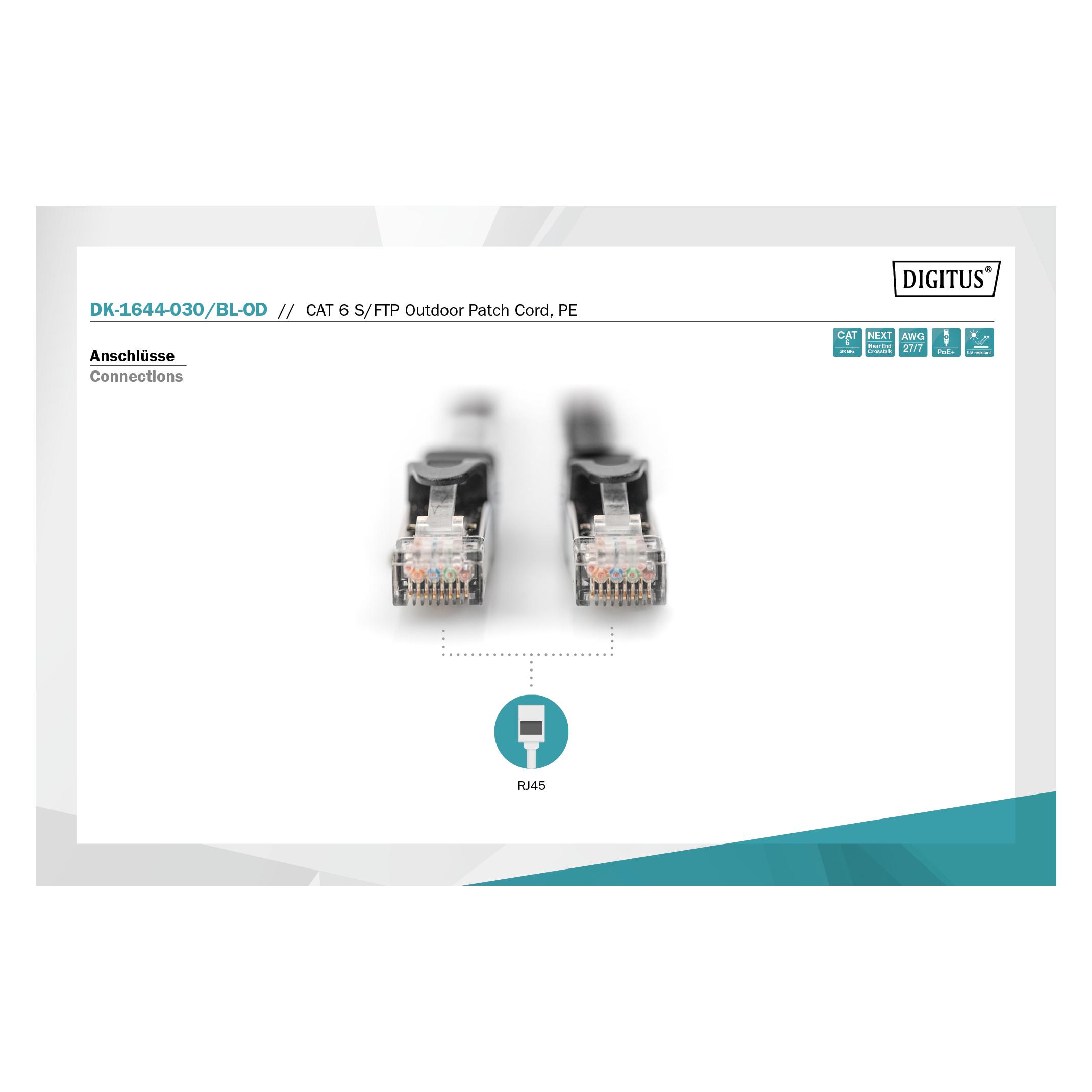 Digitus CAT6, U-UTP Patchk.,1m, Rot (S/FTP, CAT6, 1 m) (DK-1612-010/R)