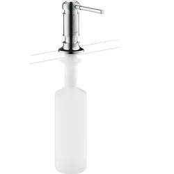 hansgrohe AXOR Montreux Seifen- und Lotionsspender, Ausladung 91mm, Flascheninhalt 500ml, 42018000, Farbe: Chrom