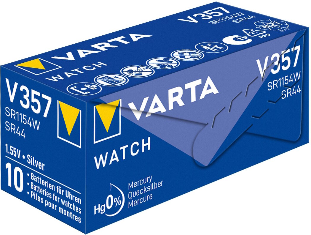 Wholesale Watch Batteries 357 Varta SR44W Box of 10