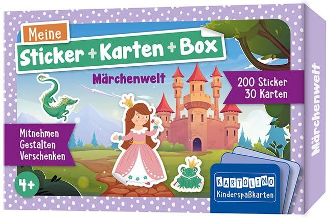 Meine Sticker + Karten + Box - Märchenwelt: Mitnehmen, gestalten, verschenken (KARTOLINO Kinderspaßkarten: Meine Sticker+Karten+Box) - Preis vom 01.10.2026 17:08:56 h