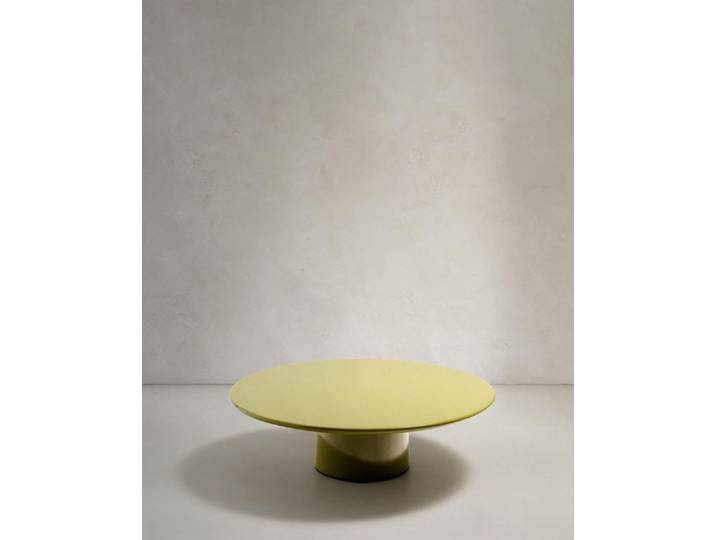 Natur24 Couchtisch Albanella Couchtisch 110 x 110 x 35 cm Zement Glasfaser Grün