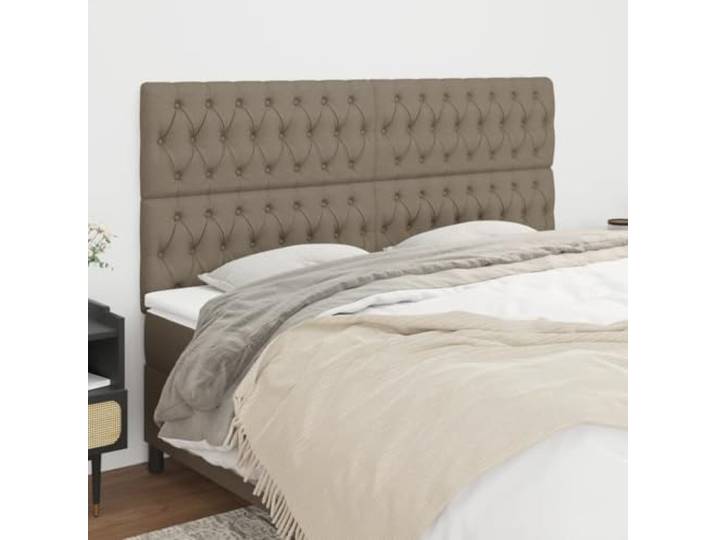 RJPLMFV Kopfteil, Taupe, 180 x 7 x 118/128 cm, Stoff Robuste Holzbeine, höhenverstellbar, atmungsaktives Gewebe, stützende Rückenlehne, Montageanleitung im Lieferumfang enthalten