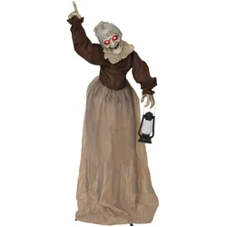 HALLOWEEN-DEKORATION Hexe 150 cm mit LED-Lichter, Soundfunktion