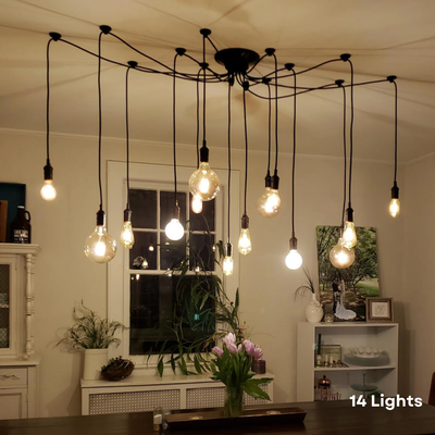 HomeDecorAndMore LLC The Warmly Spider Chandelier 10 Lights 100cm