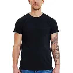 Bread and Boxers Roll-Up Tee Schwarz Ökologische Baumwolle Large Herren
